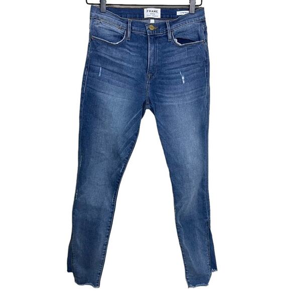Frame Le High size 28 Skinny Jeans Gusset Step Skinny Light Wash Jeans - Picture 2 of 8